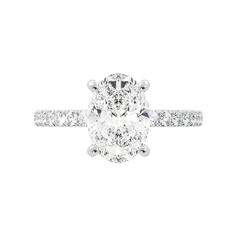 2.5 Carat Oval Moissanite Engagement Ring