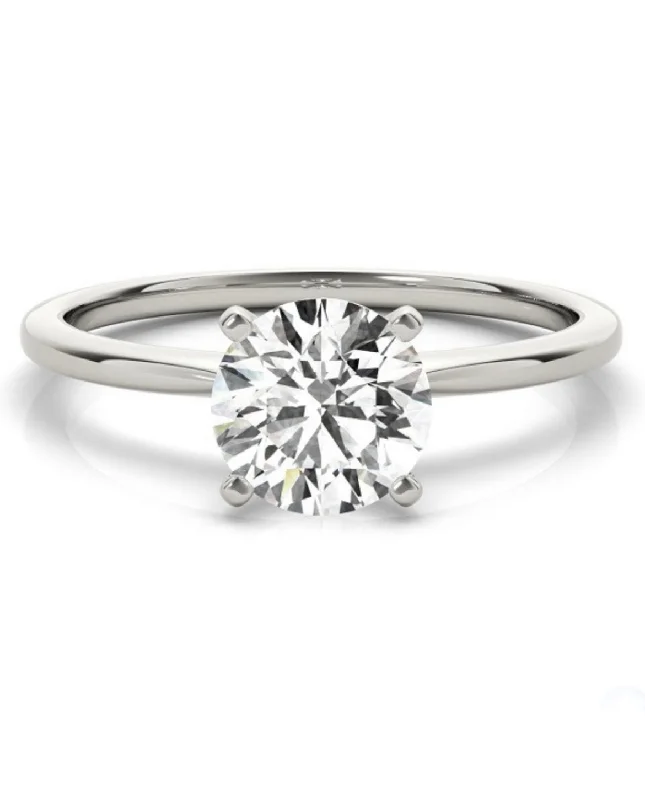 2 Carat Round Moissanite Solitaire Engagement Ring