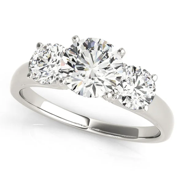 Bloom Three Stone Solitaire Engagement Ring