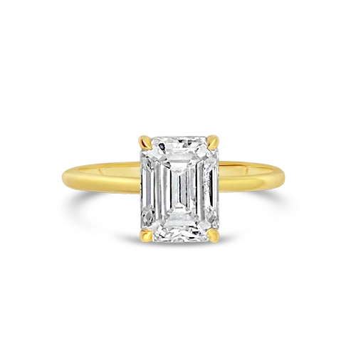 Emerald cut Diamond Engagement Ring