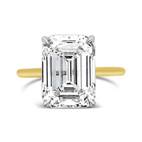 Emerald cut Diamond Engagement Ring