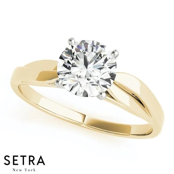 SOLITAIRES DIAMOND ENGAGEMENT RINGS 14K GOLD