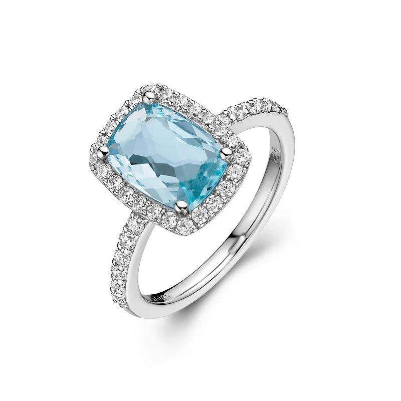 Lafonn Aria Rectangular Blue Blue Topaz Ring GR002BTP