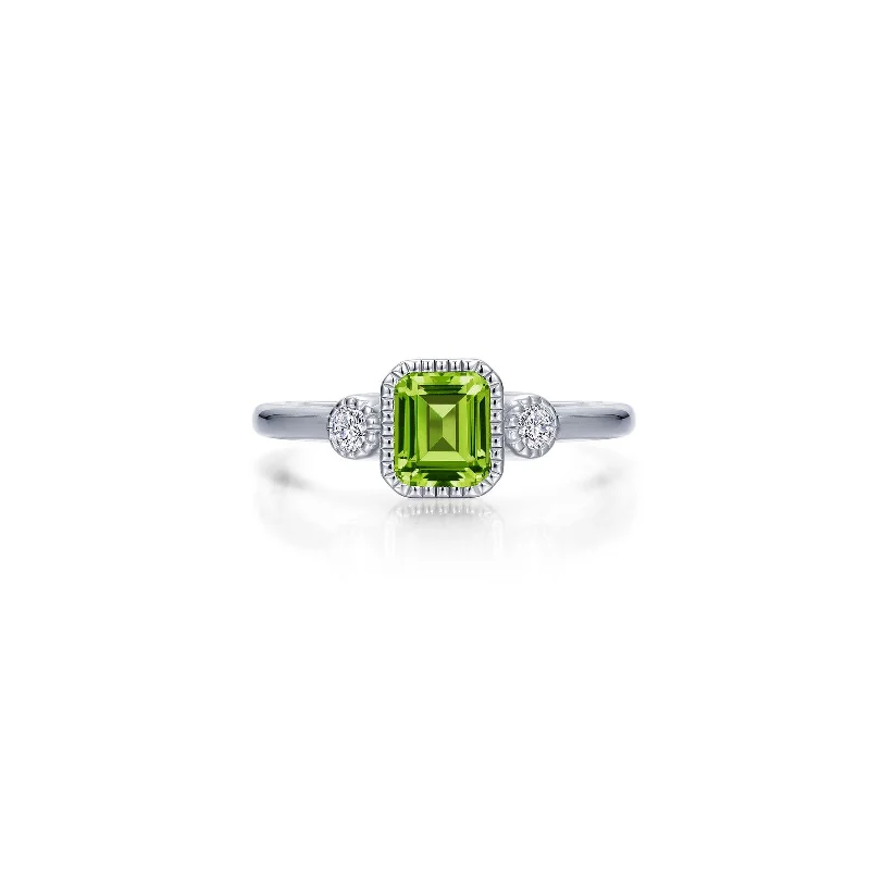 Lafonn Birthstone Emerald August Peridot Ring BR006PDP