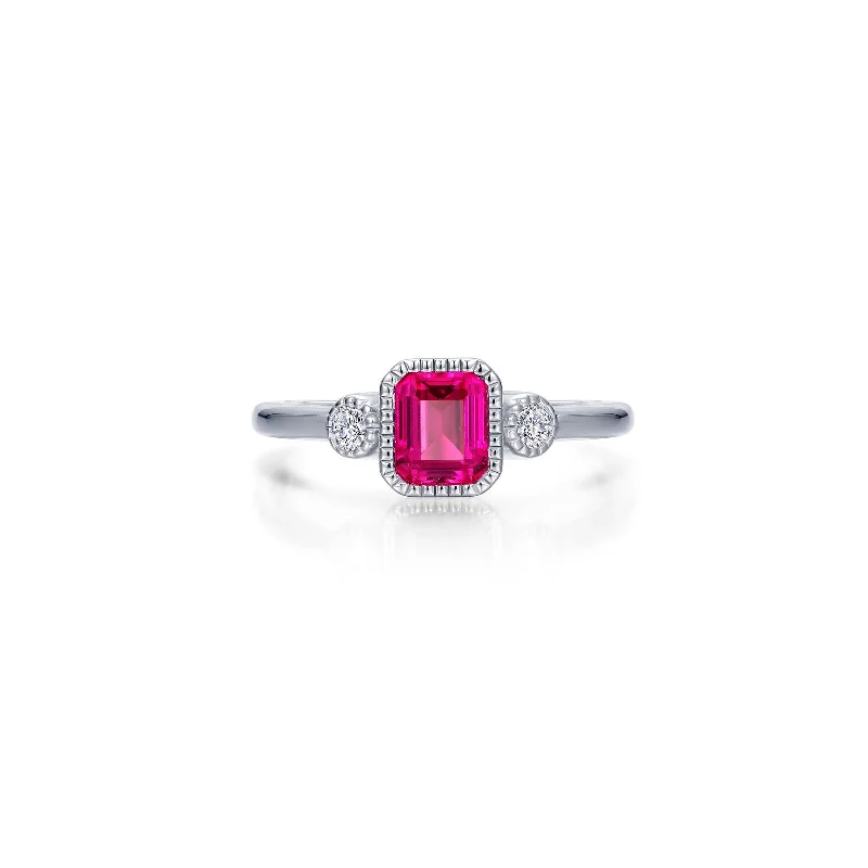 Lafonn Birthstone Emerald July Ruby Ring BR006RBP