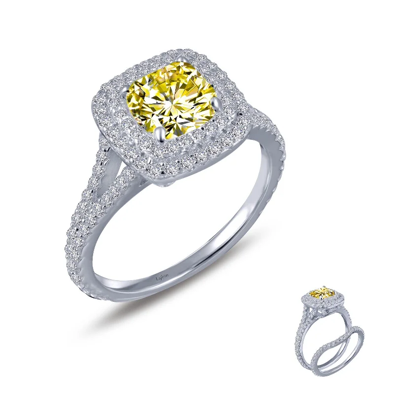 Lafonn Classic Cushion Canary Ring R0151CAP