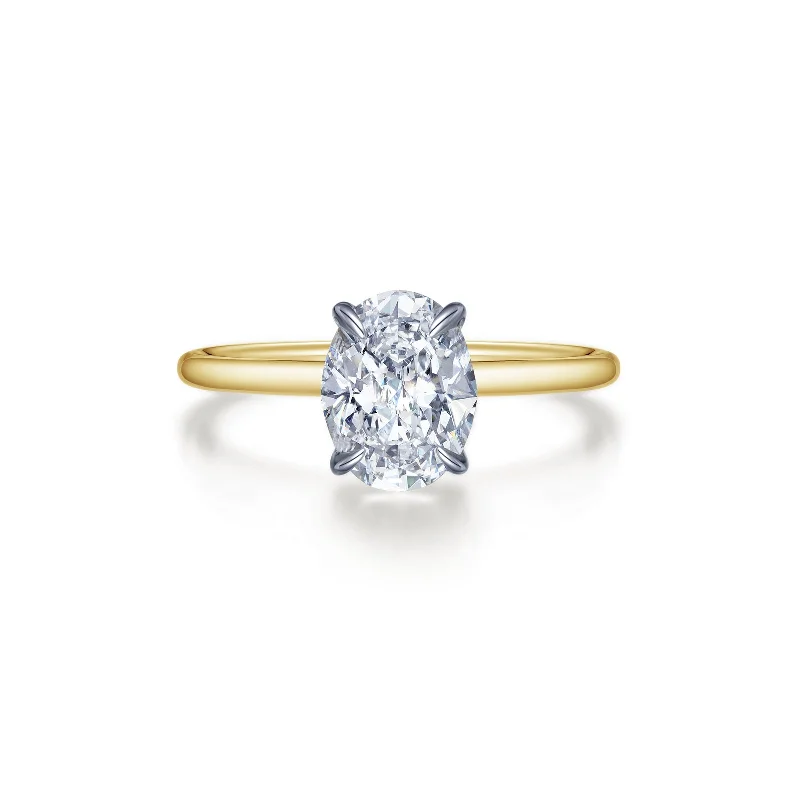 Lafonn Classic Oval Diamond Ring R0495CLT