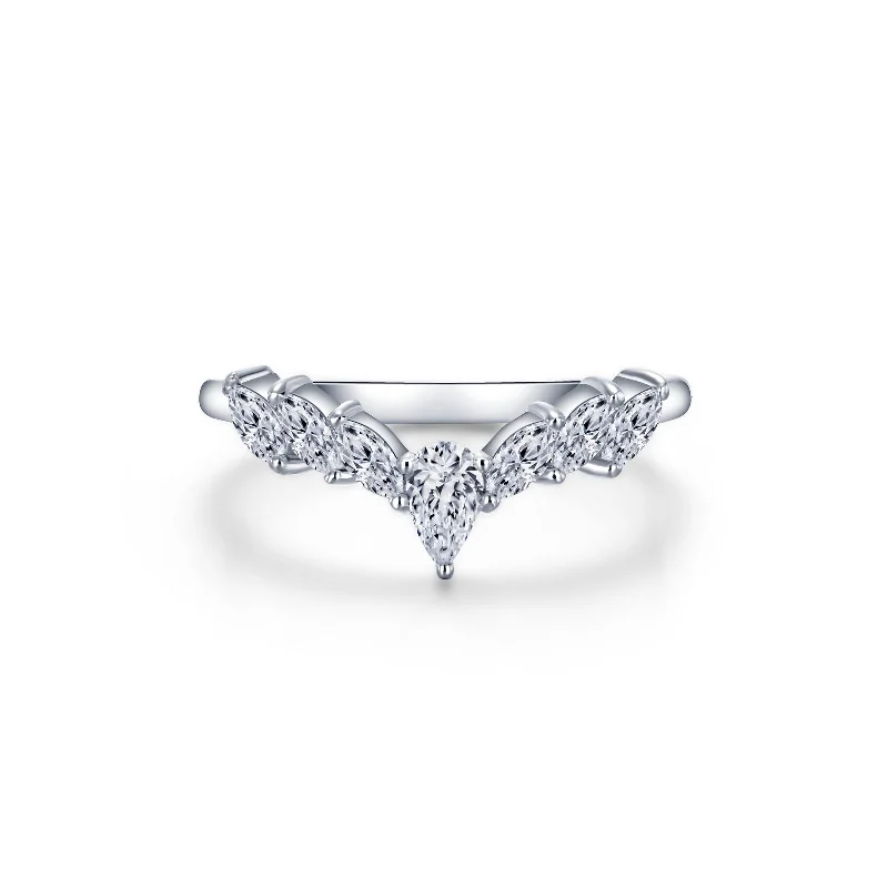 Lafonn Classic Pear Diamond Ring R0497CLP