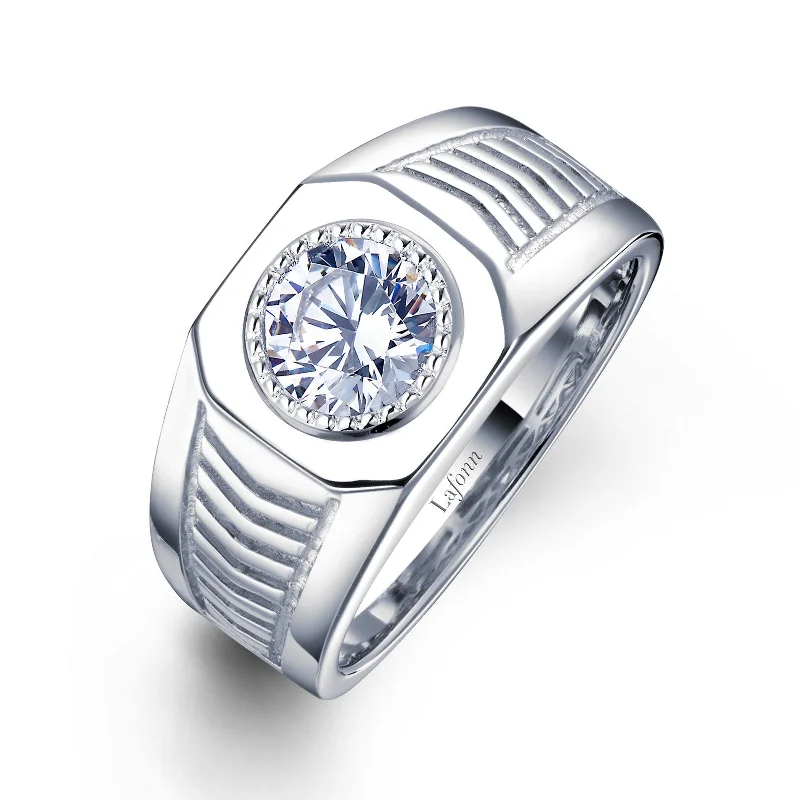 Lafonn Men Round Diamond Ring R0421CLP