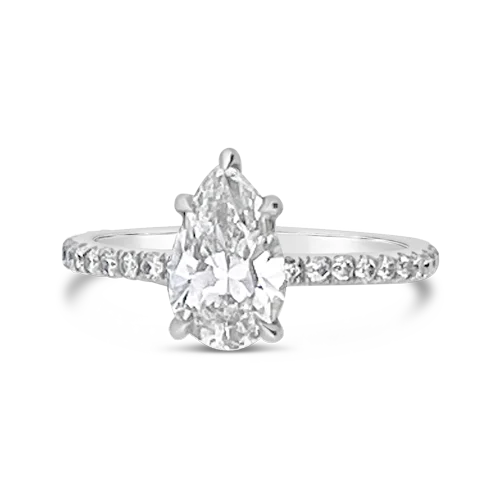 Pear Shaped Diamond Ring