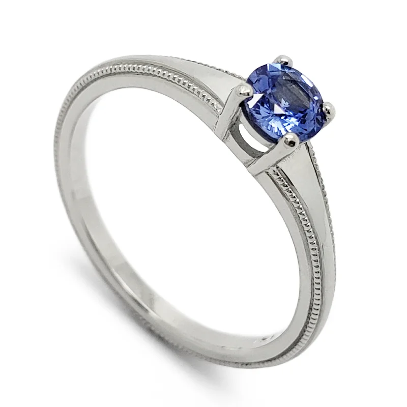 Brooke | Round Blue Sapphire