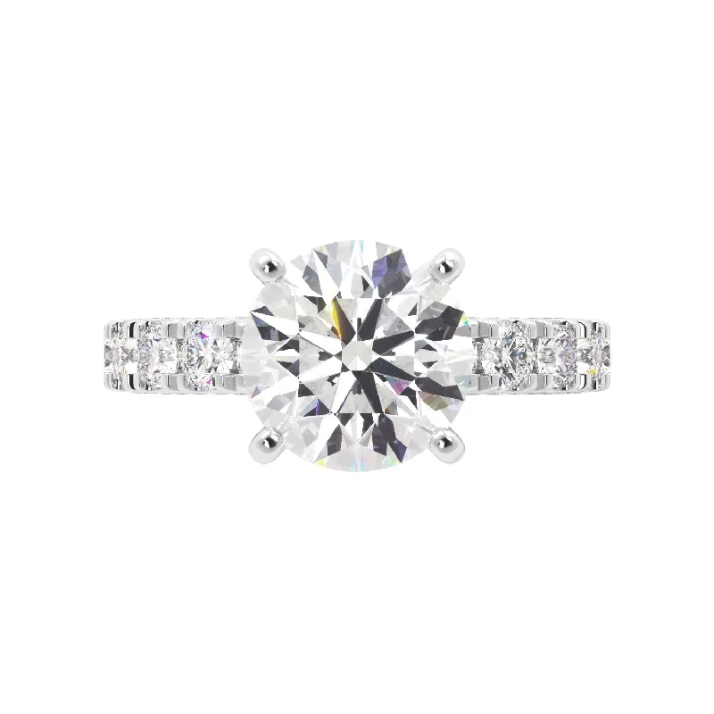 The Balacia Moissanite and Diamond Engagement Ring