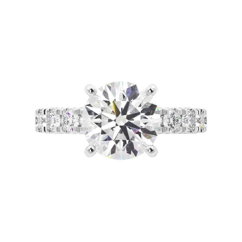 The Balacia Engagement Ring 2 Carat Triple Sided Diamond Ring