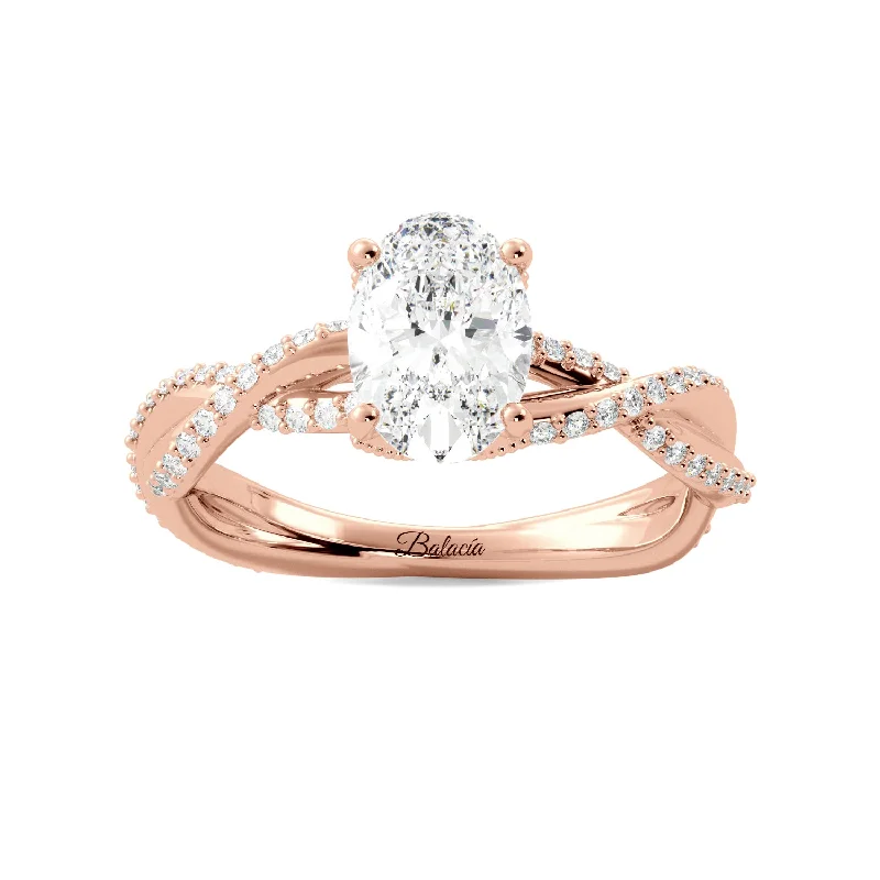 Twist Hidden Accent Custom Engagement Ring