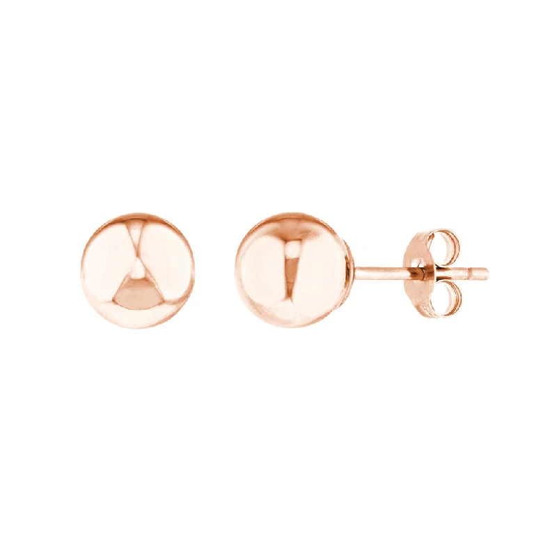 14K Rose Gold 3mm Ball Earrings