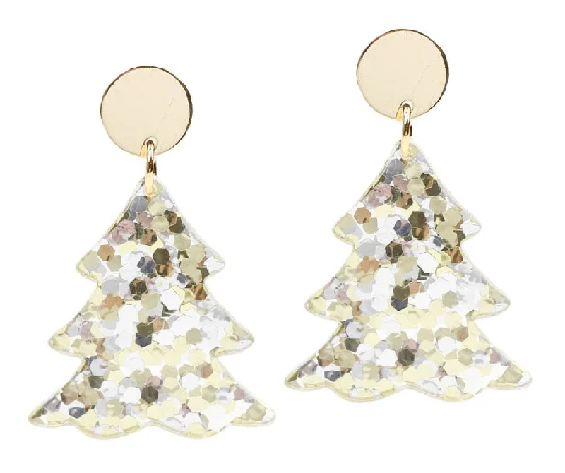 The Metallic Confetti Tree Earring