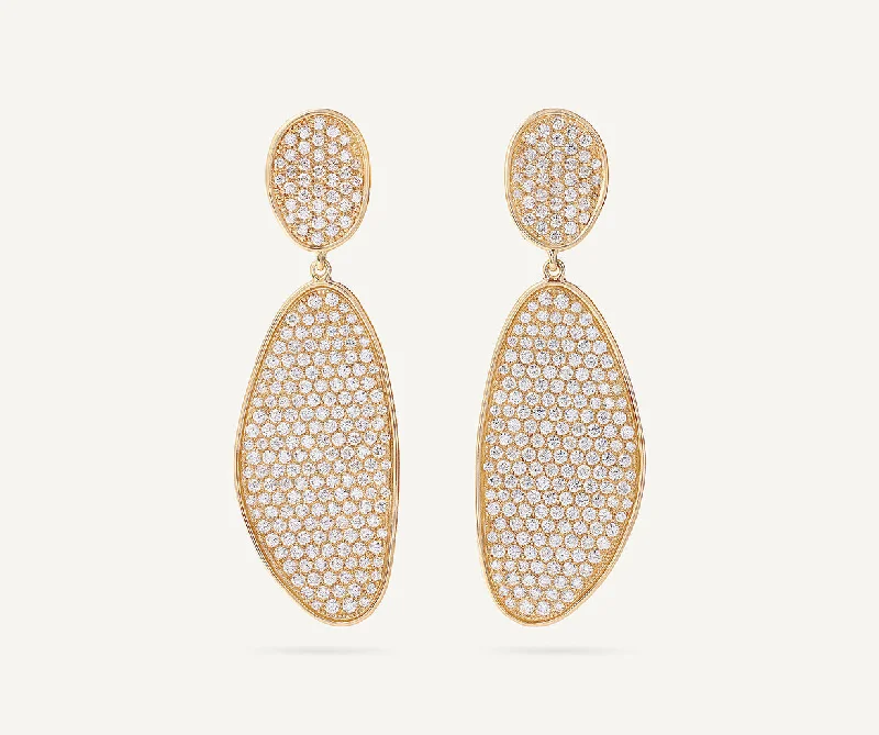 18K Yellow Gold Convertible Pavé Diamond Earring Kit