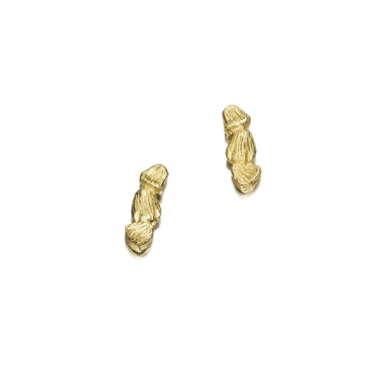 18K Yellow Gold Vermeil Nugget Earrings