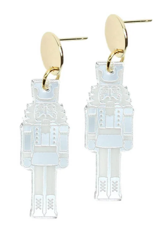 The Silver Mirror Nutcracker Earring