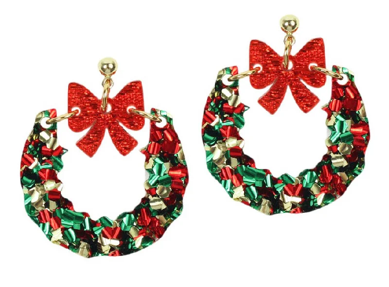 Christmas Wreath Earring