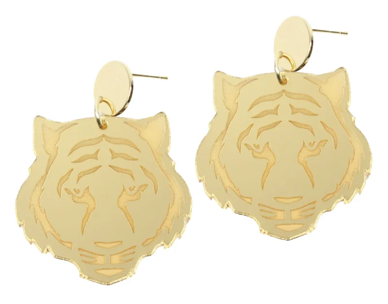 Gold Tiger Earring