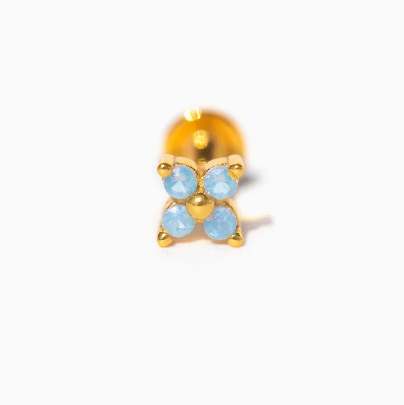 Blue Blossom Flat Back Earring