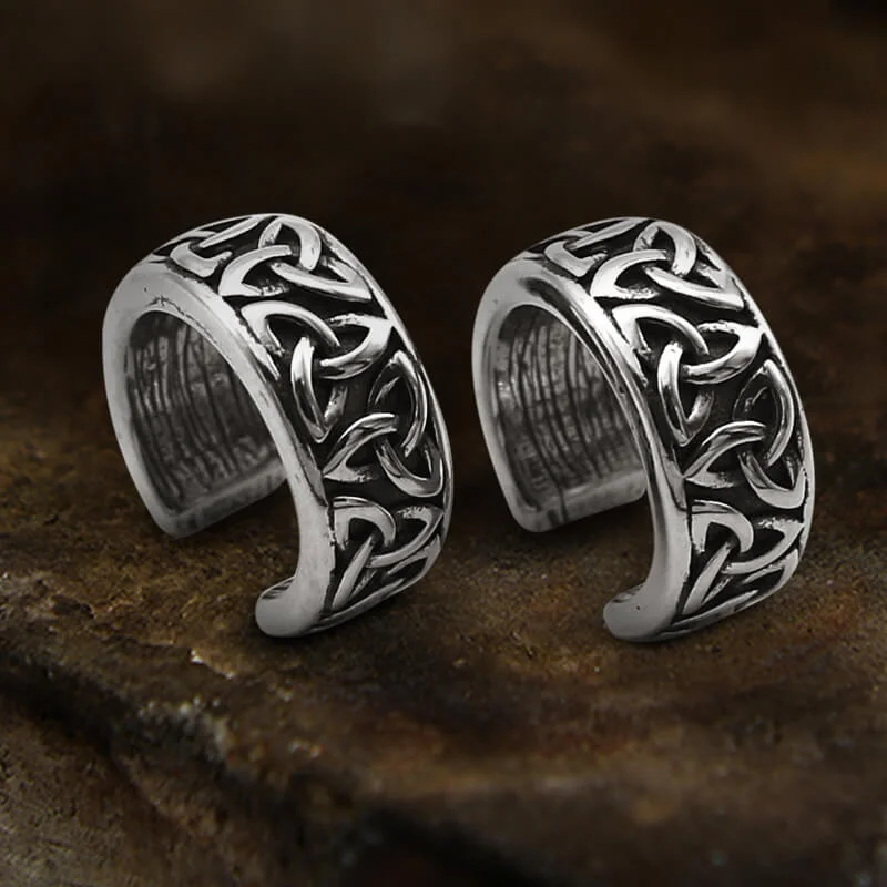 Celtic Knot Stainless Steel Viking Ear Cuffs