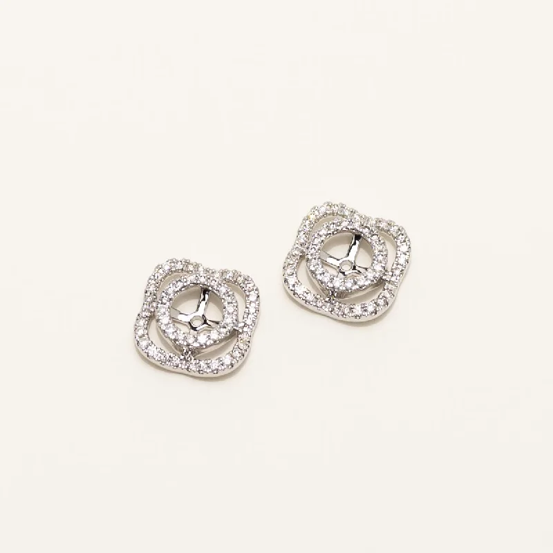 Diamond Earring Jackets in 14kt White Gold (3/8ct tw)