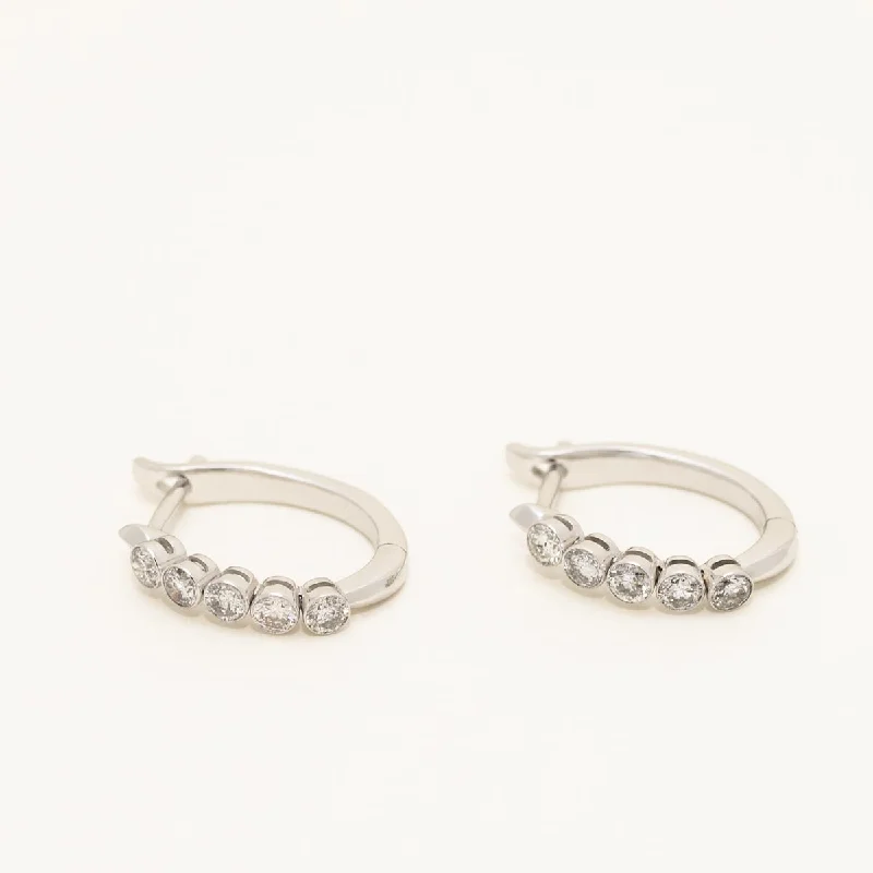 Diamond Hoop Earrings in 10kt White Gold (1ct tw)