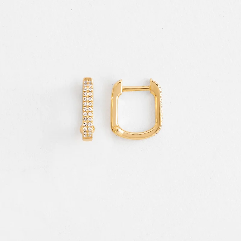 Diamond Lola Huggie Earrings - In Stock