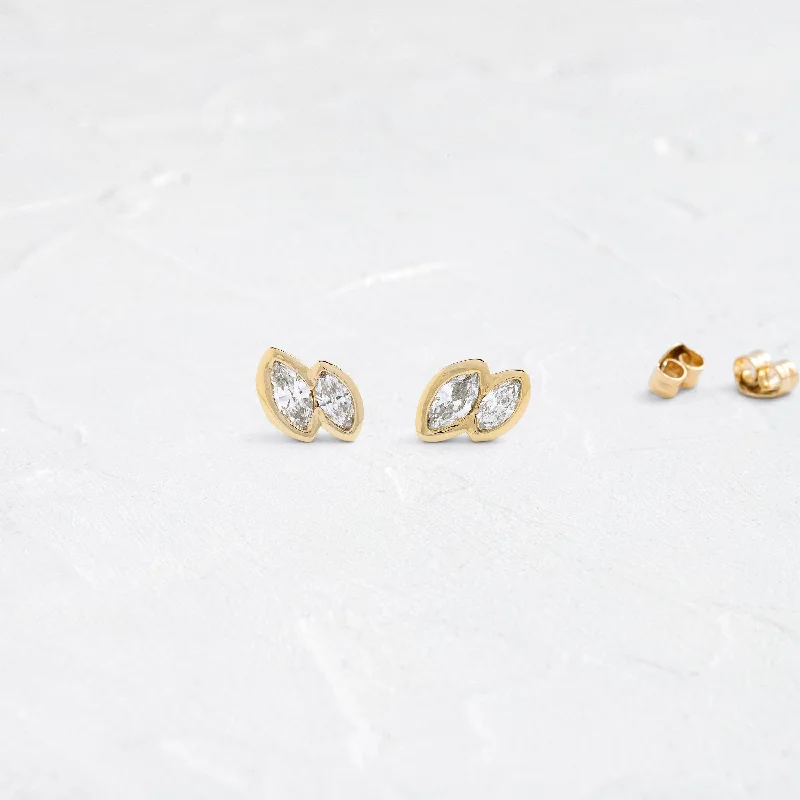 Duet Marquise Studs - In Stock