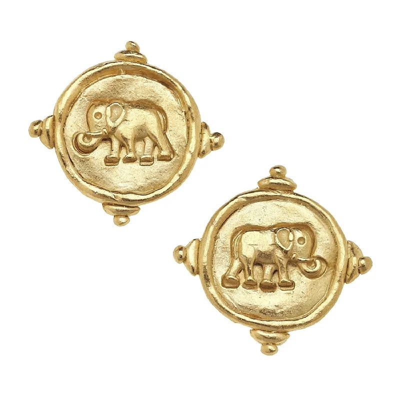 Elephant Intaglio Studs