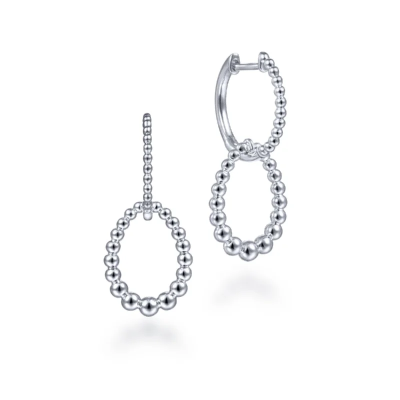 Gabriel Bujukan Collection Teardrop Hoop Earrings in Sterling Silver