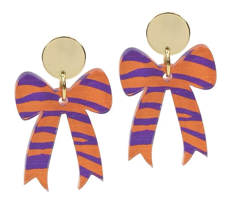 Gameday Bow Earring - Tiger