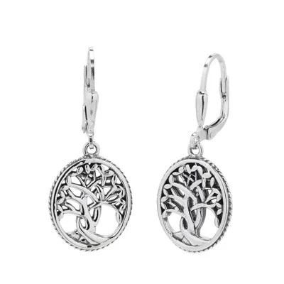 Keith Jack Tree of Life Earrings in Sterling Silver