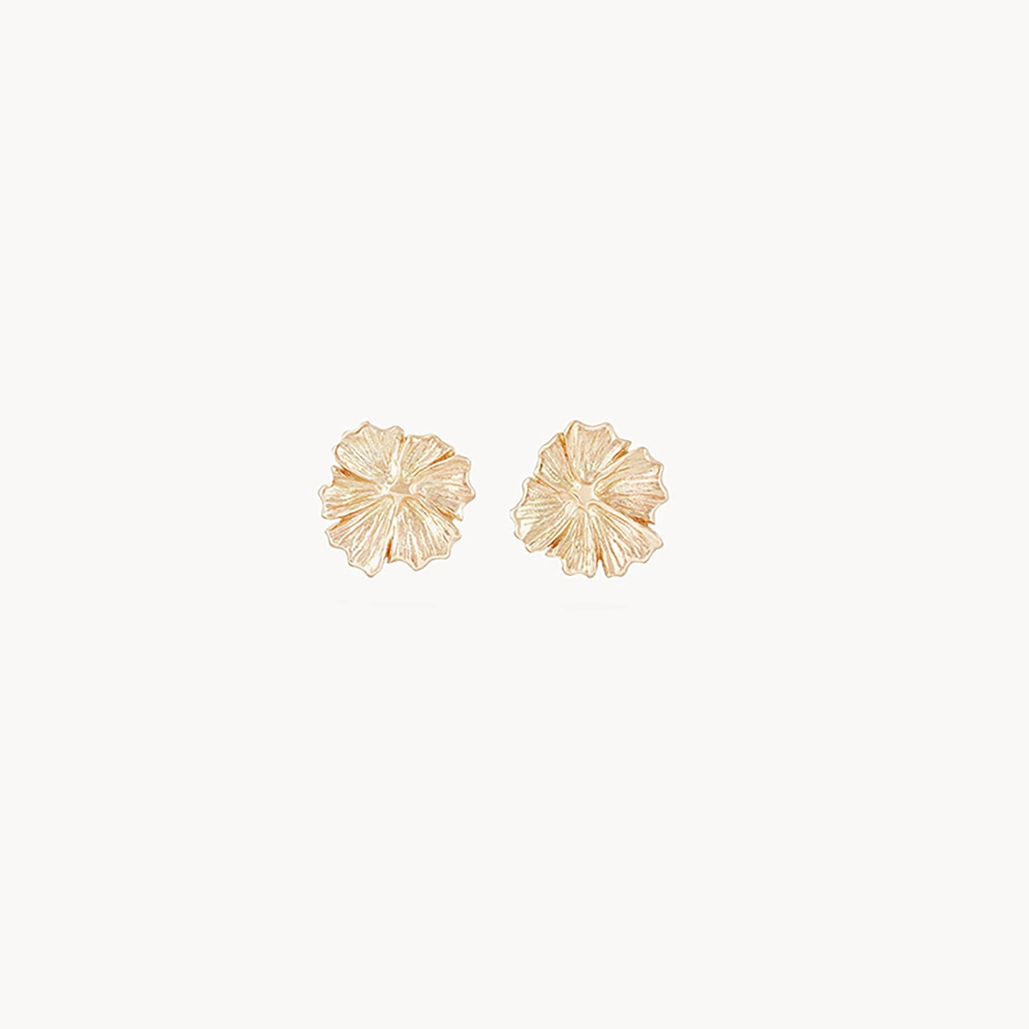 Larger wildflower earring - 14k yellow gold