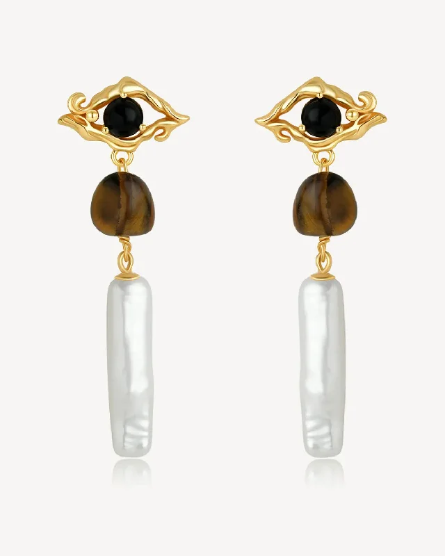 Maillard Style Pearl Earrings