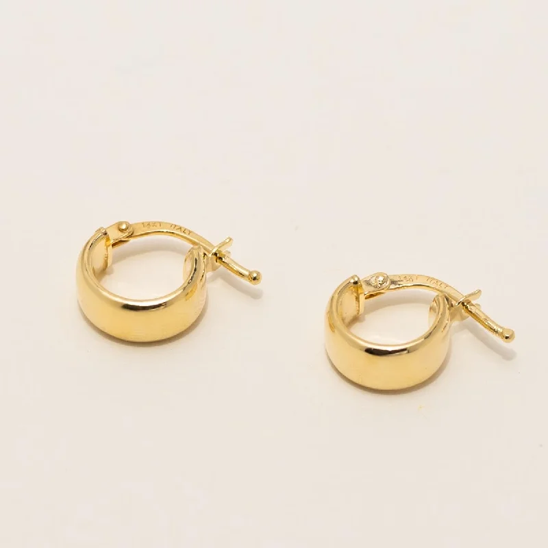 Mini Huggie Hoop Earrings in 14kt Yellow Gold