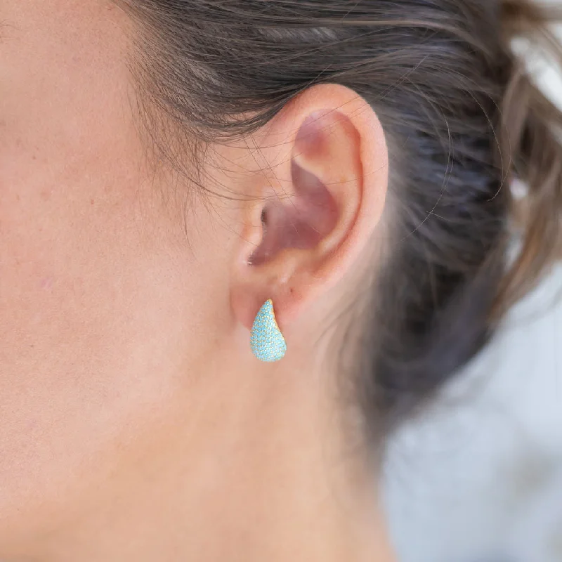 Mini Turquoise Drop Studs