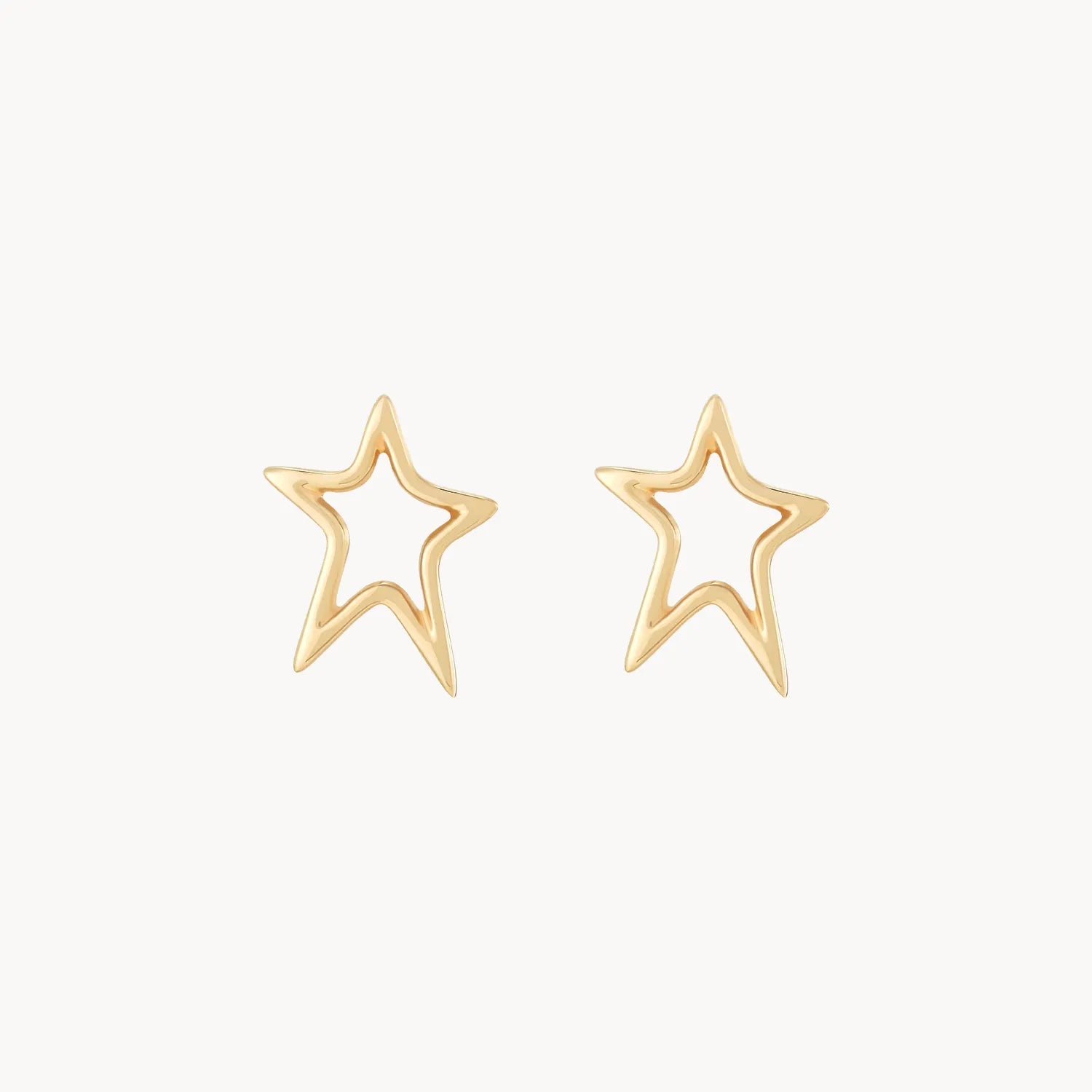 Bright star earring - 14k yellow gold