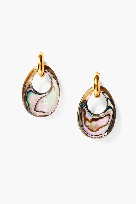 Nora Hoop Earrings Abalone