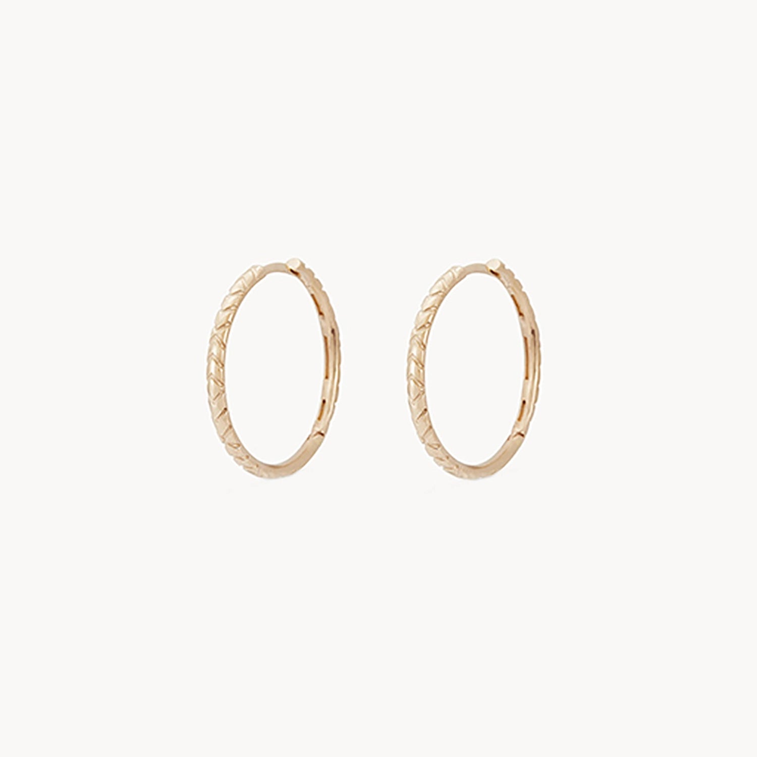 revival snake hoop - 14k yellow gold