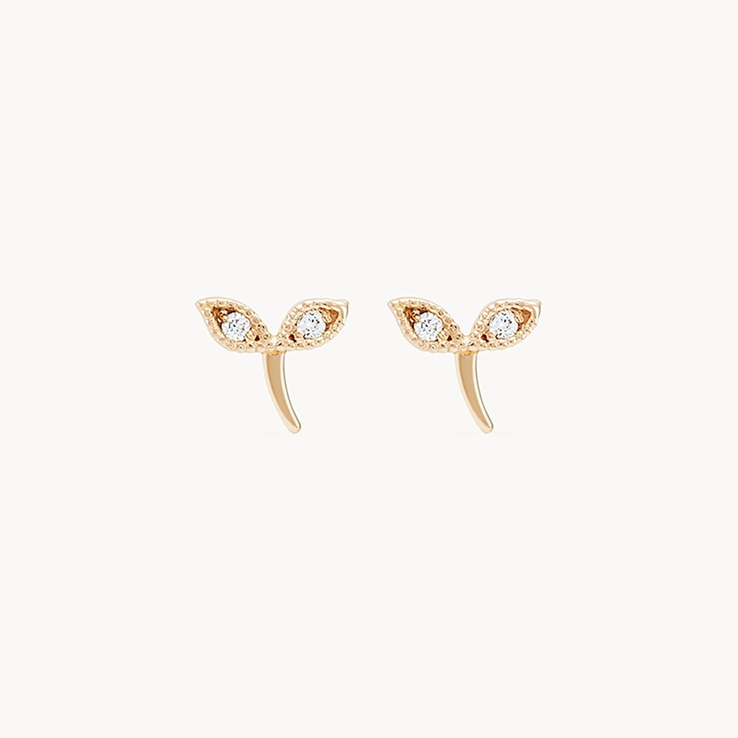 seedling forest earring - 14k yellow gold