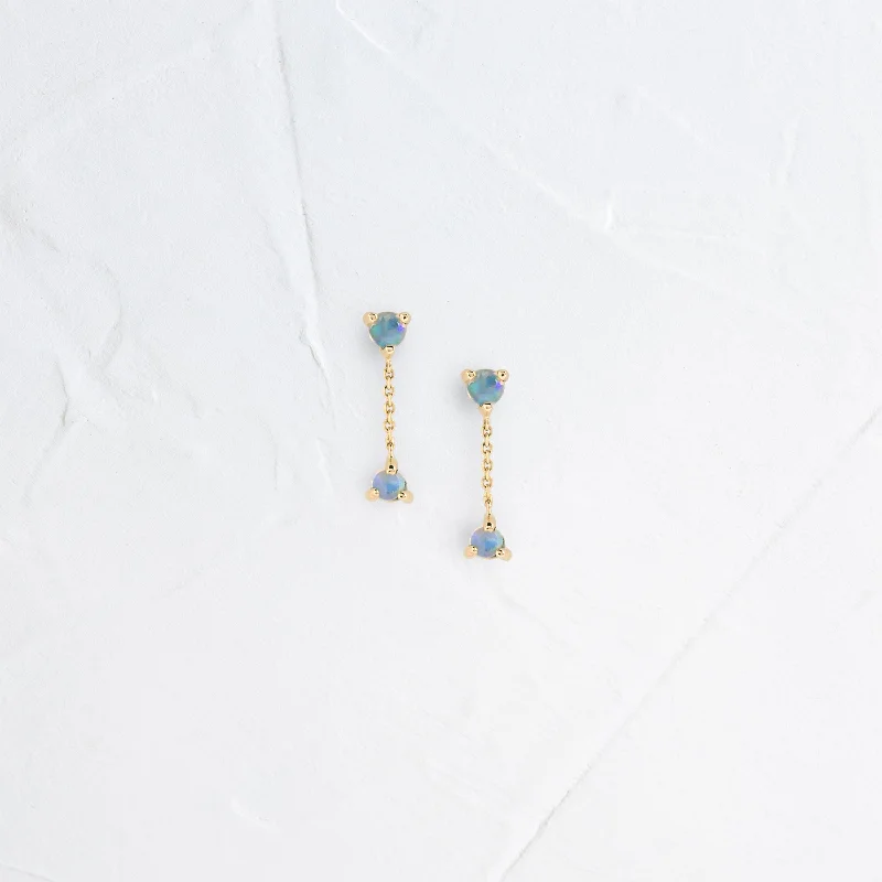 Small Two-Step Chain Earrings - In Stock