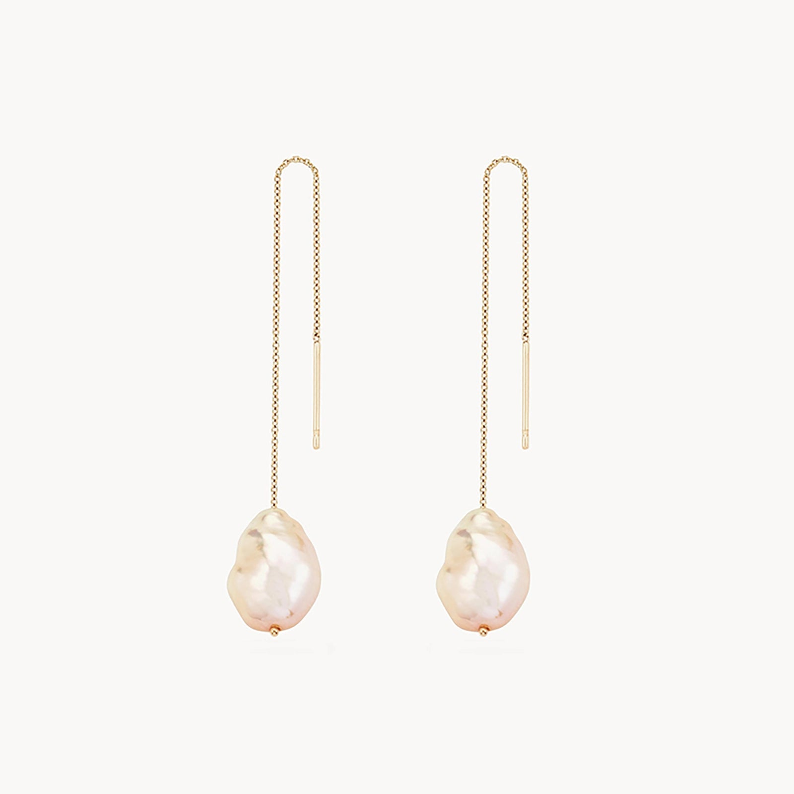 sofia perla threader earring - 14k yellow gold