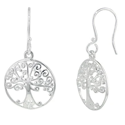 Southern Gates Oak Tree Earrings in Sterling Silver