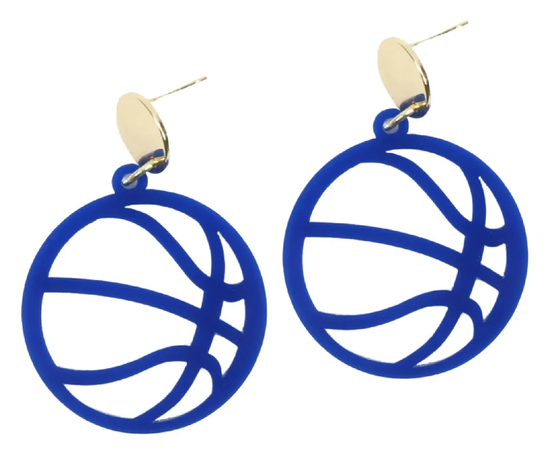 The Blue Basketball Earring