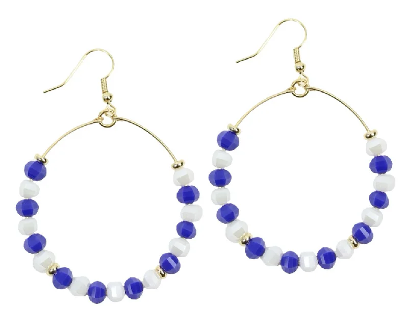 The Chloe Earring - Blue + White