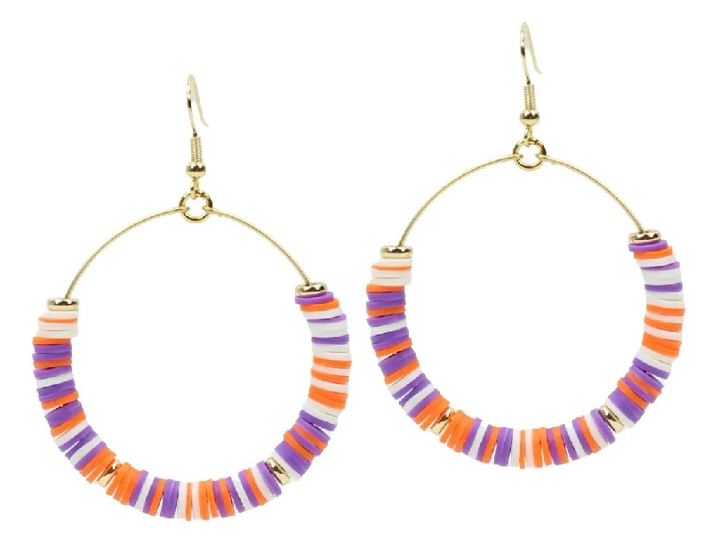 The Chloe Earring - Orange + Purple