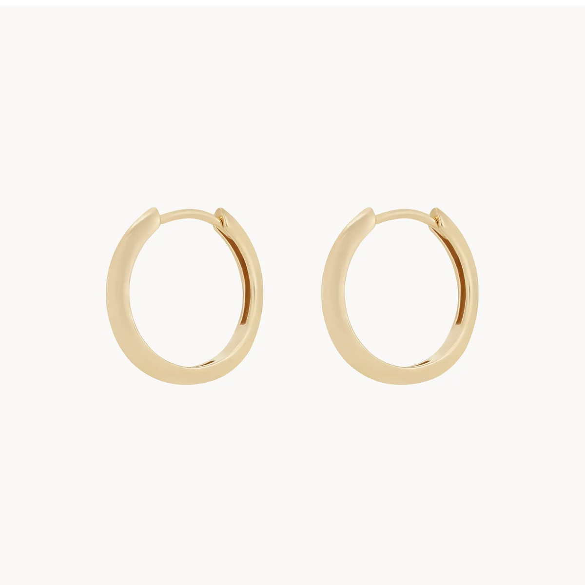 dagger medium hoop - 14k yellow gold hoop